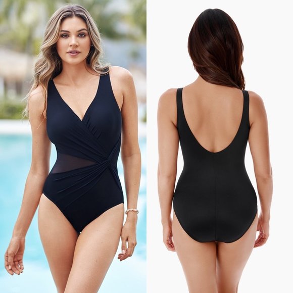 Miraclesuit Other - Miraclesuit Illusionists Circle Tummy Control One Piece Swimsuit Size 16 Black